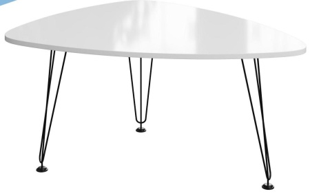Стол Журнальный №13 Белый Глянец/Ш-930 х В-450 х Г-673 мм