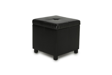 Пуф Квин экокожа черная