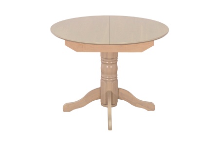 Стол раздвижной с круглой крышкой выбеленная береза